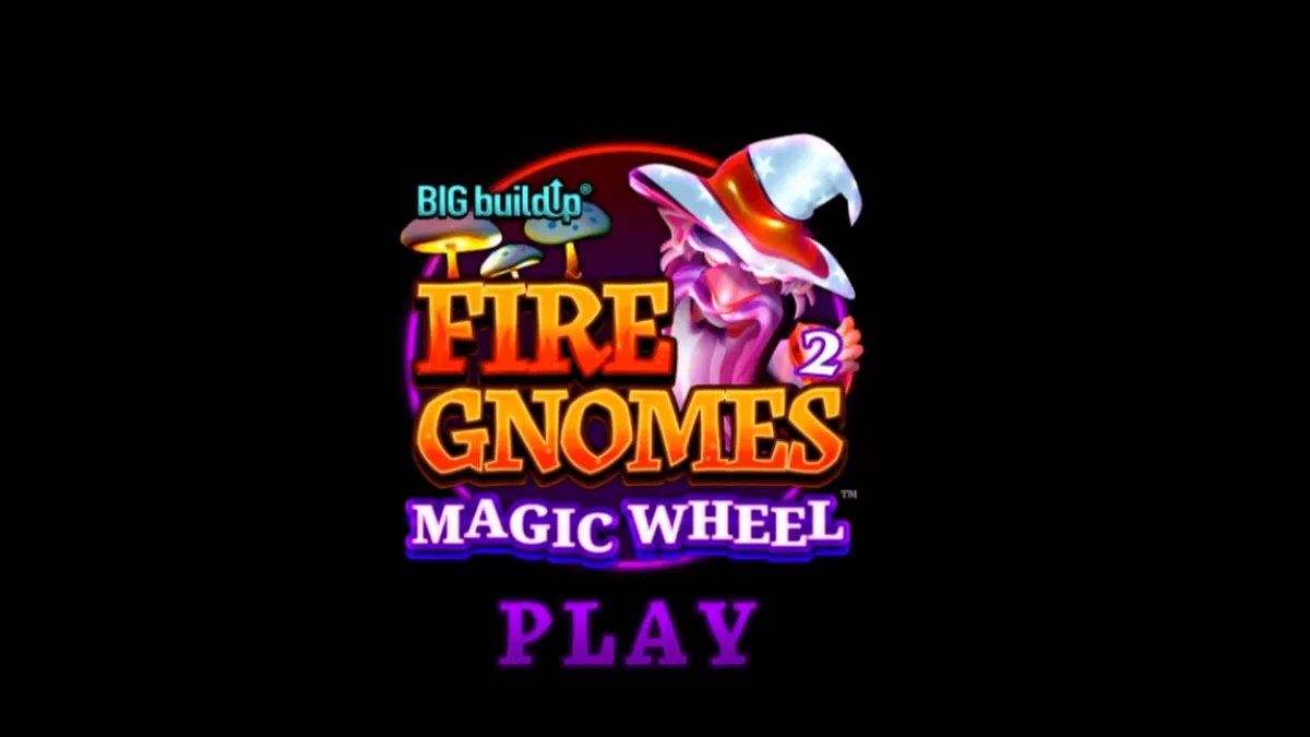 Tampilan visual slot Fire Gnomes 2 Magic Wheel dengan tema jamur dan gnome