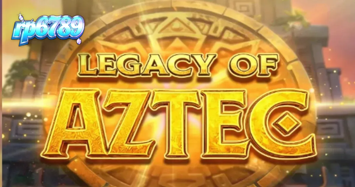 Tampilan visual slot Legacy of Aztec dengan latar belakang kuil hutan kuno dan simbol-simbol emas.